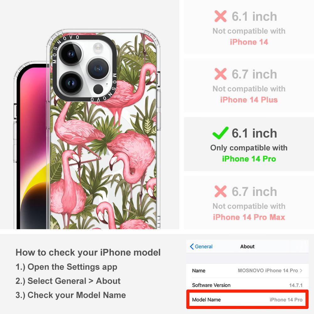 Jungle Flamingo Phone Case - iPhone 14 Pro Case - MOSNOVO