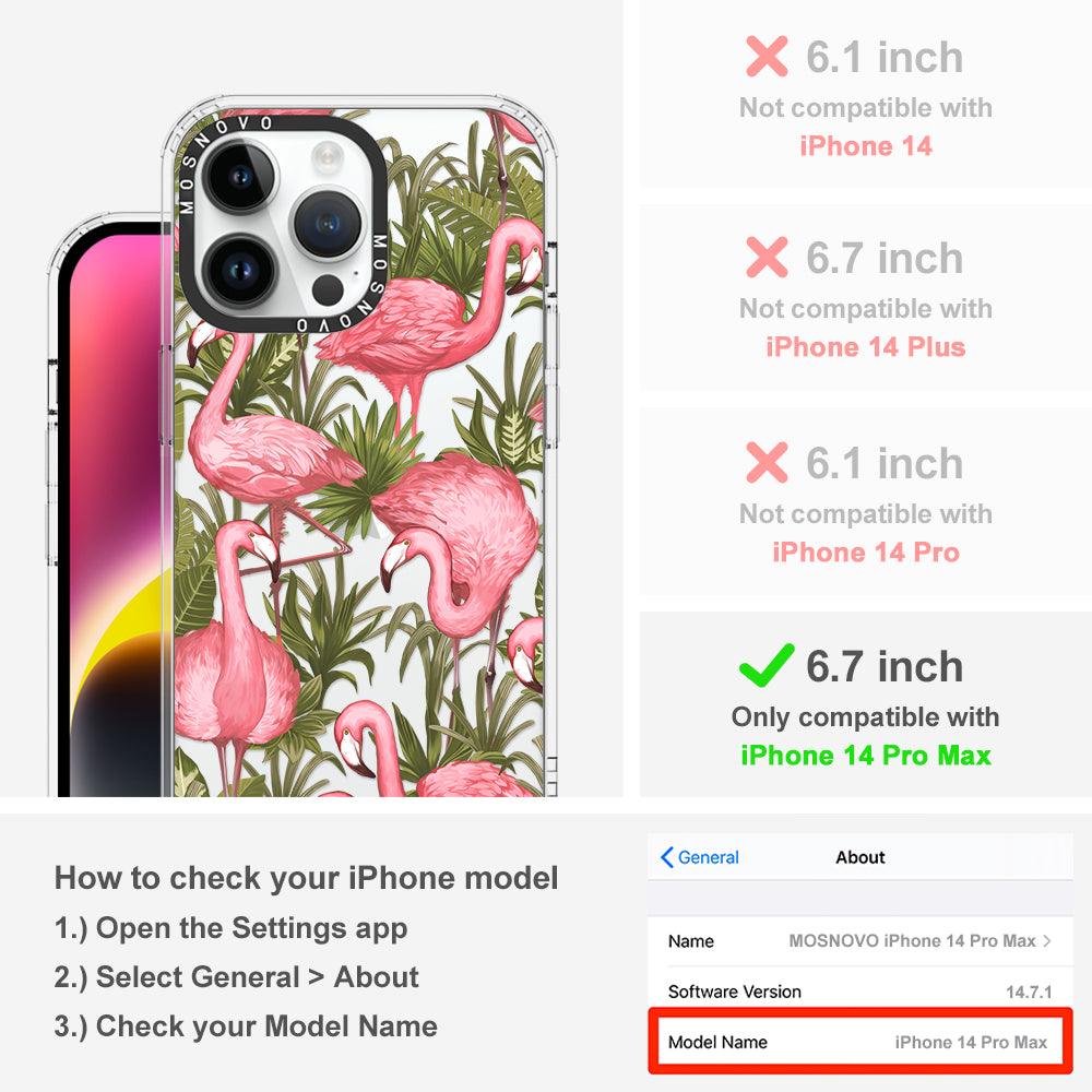 Jungle Flamingo Phone Case - iPhone 14 Pro Max Case - MOSNOVO