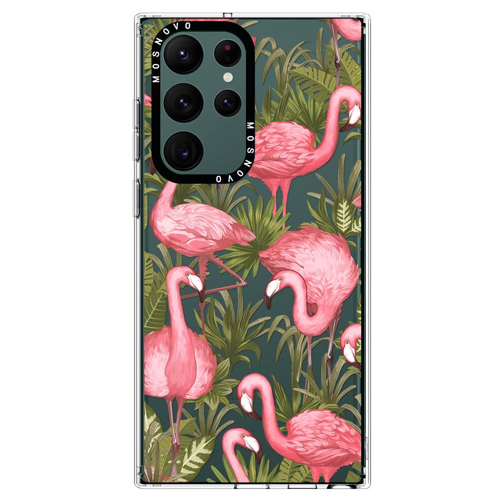 Flamingo Art Phone Case - Samsung Galaxy S22 Ultra Case - MOSNOVO