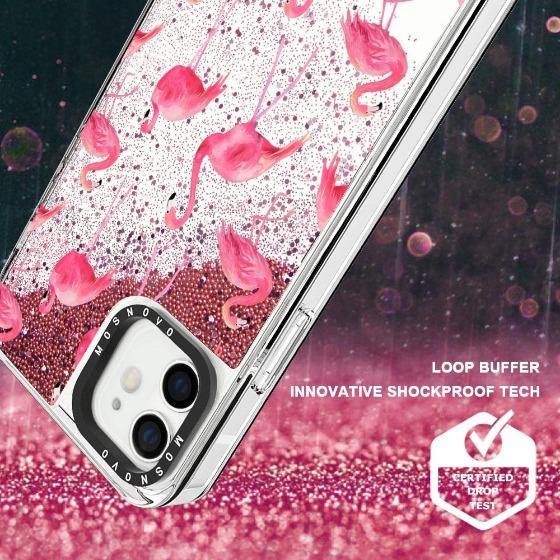 Flamingo Glitter Phone Case - iPhone 12 Case