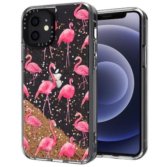 Flamingo Glitter Phone Case - iPhone 12 Mini Case