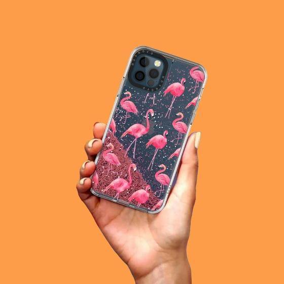 Flamingo Glitter Phone Case - iPhone 12 Pro Max Case