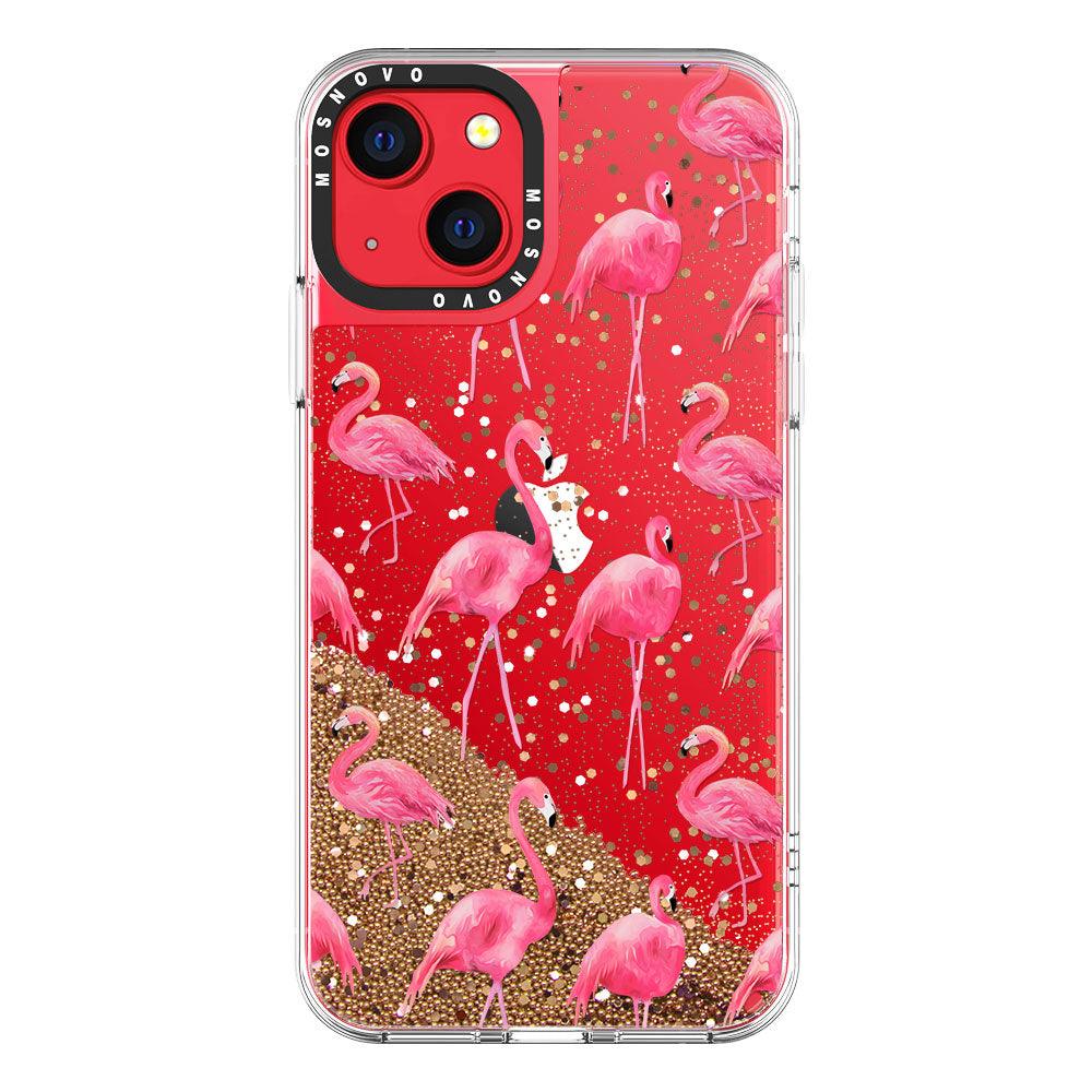 Flamingo Glitter Phone Case - iPhone 13 Case - MOSNOVO