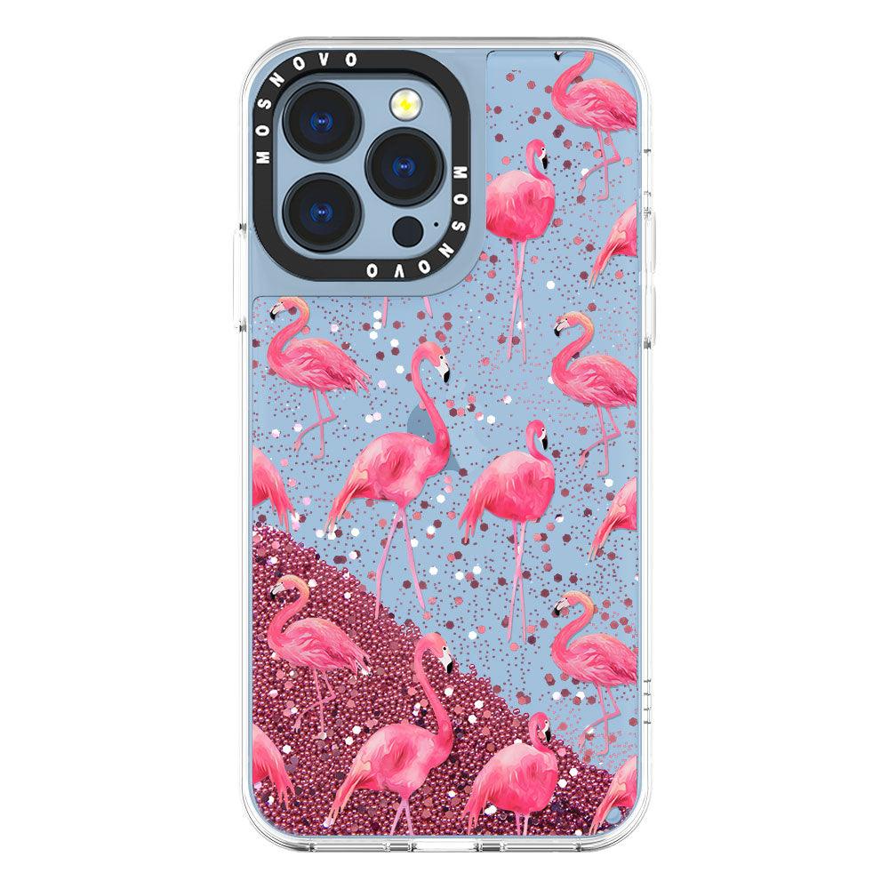 Flamingo Glitter Phone Case - iPhone 13 Pro Case - MOSNOVO