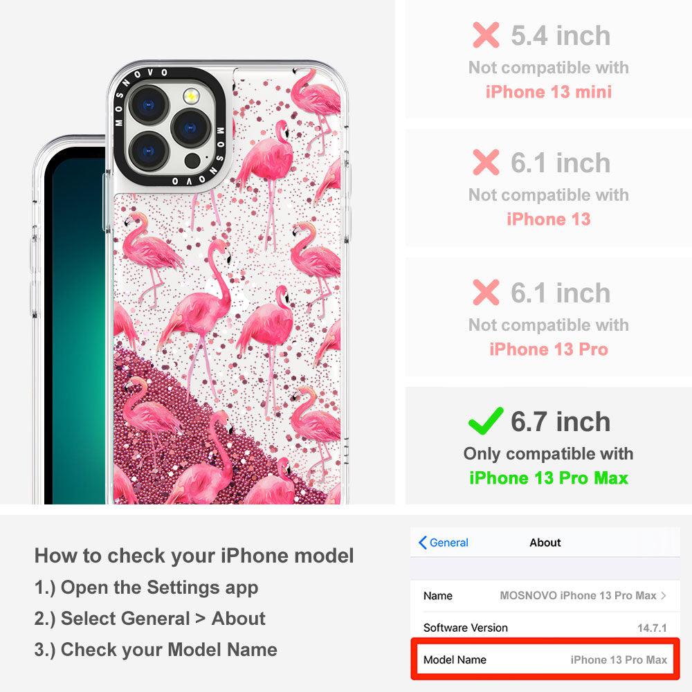 Flamingo Glitter Phone Case - iPhone 13 Pro Max Case - MOSNOVO