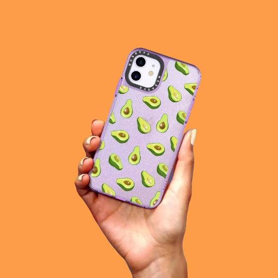Fleshy Avocado Glitter Phone Case - iPhone 11 Case - MOSNOVO