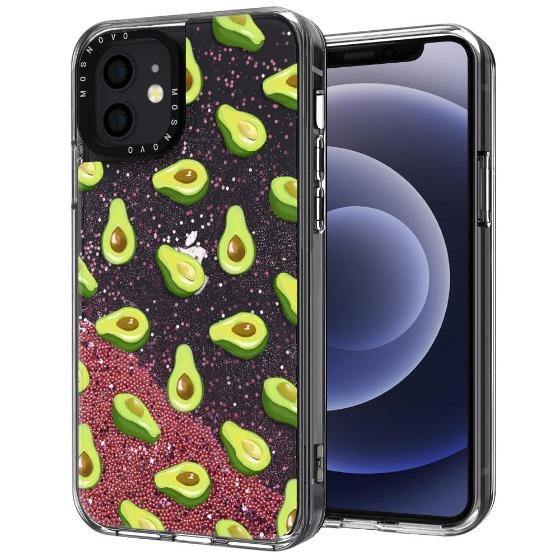 Fleshy Avocado Glitter Phone Case - iPhone 12 Mini Case - MOSNOVO
