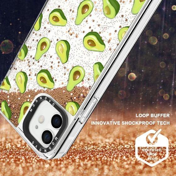 Fleshy Avocado Glitter Phone Case - iPhone 12 Mini Case - MOSNOVO