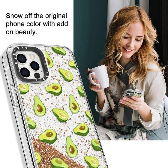 Fleshy Avocado Glitter Phone Case - iPhone 12 Pro Case - MOSNOVO