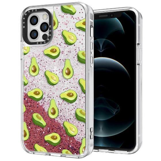 Fleshy Avocado Glitter Phone Case - iPhone 12 Pro Max Case - MOSNOVO