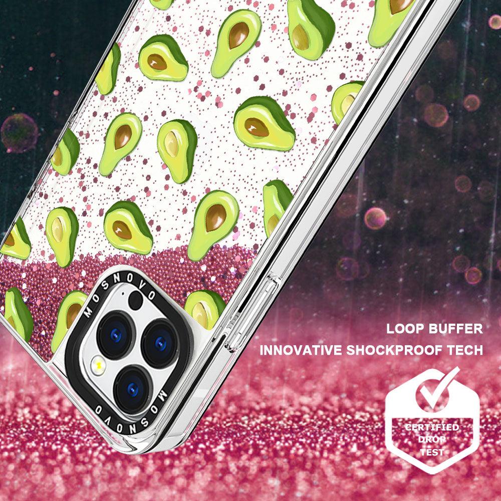 Fleshy Avocado Glitter Phone Case - iPhone 13 Pro Case - MOSNOVO