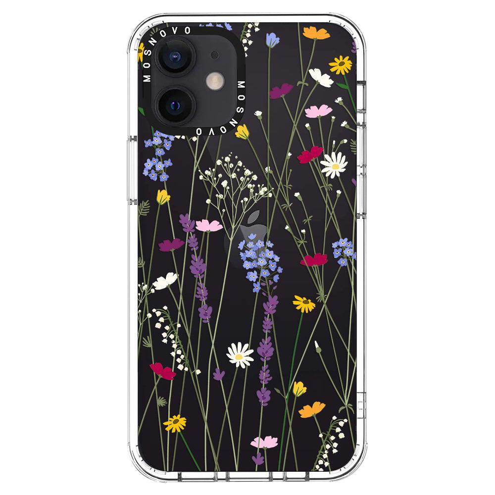 Floral Garden Lavender Daisy Flower Phone Case - iPhone 12 Case - MOSNOVO