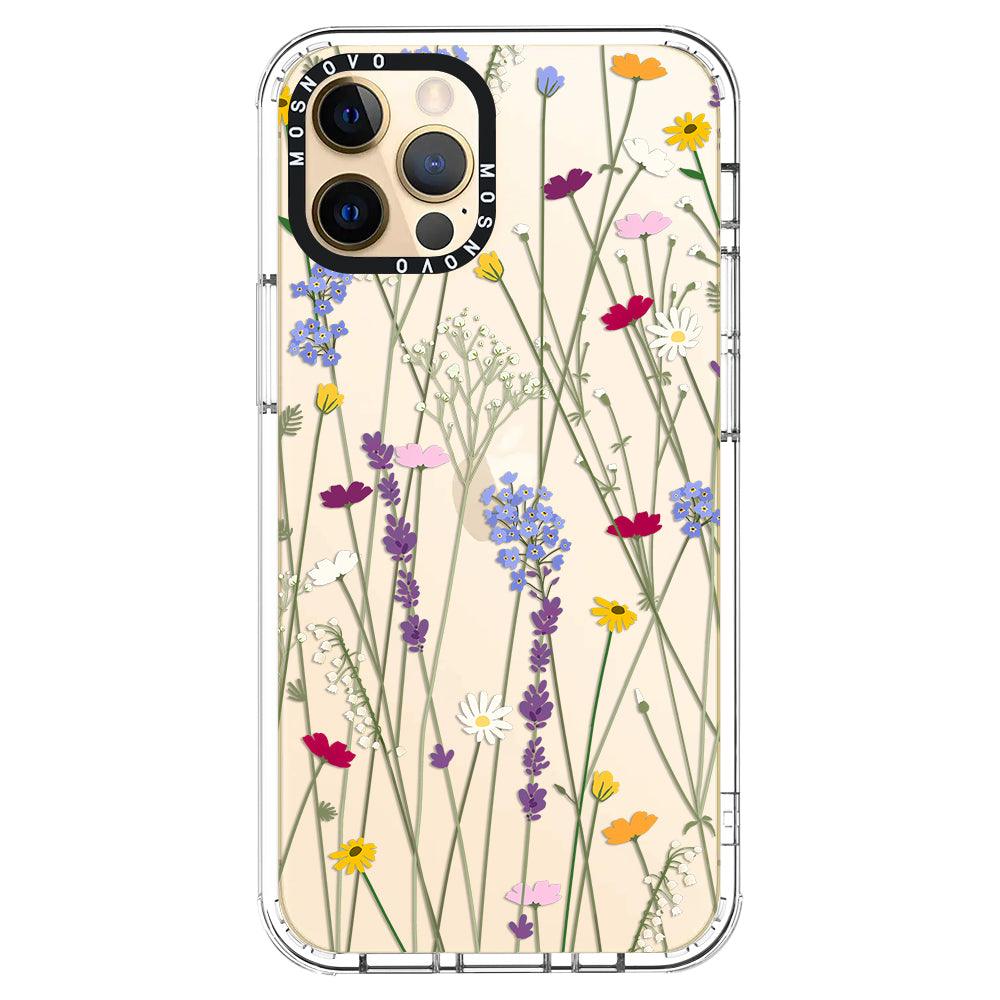Floral Garden Lavender Daisy Flower Phone Case - iPhone 12 Pro Max Case - MOSNOVO