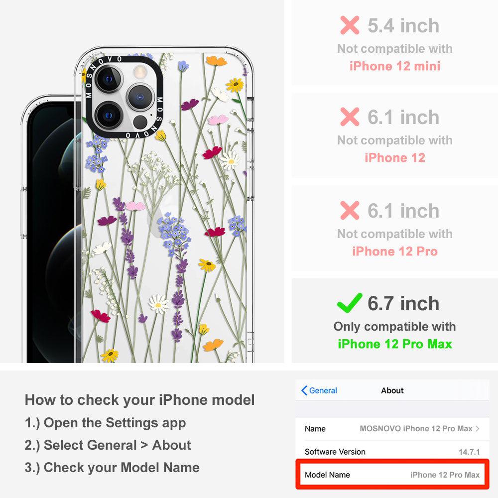 Floral Garden Lavender Daisy Flower Phone Case - iPhone 12 Pro Max Case - MOSNOVO