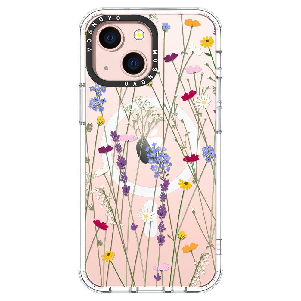 Floral Garden Lavender Daisy Flower Phone Case - iPhone 13 Case - MOSNOVO