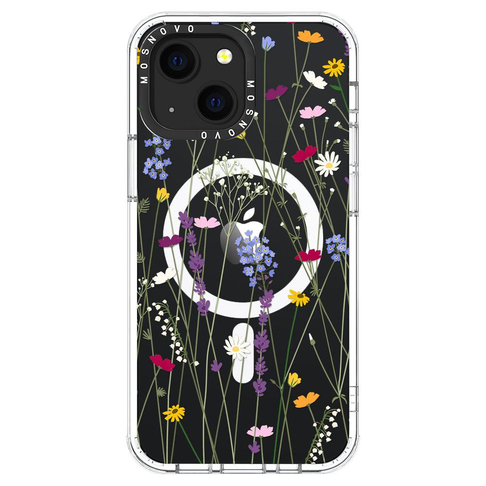 Floral Garden Lavender Daisy Flower Phone Case - iPhone 13 Case - MOSNOVO