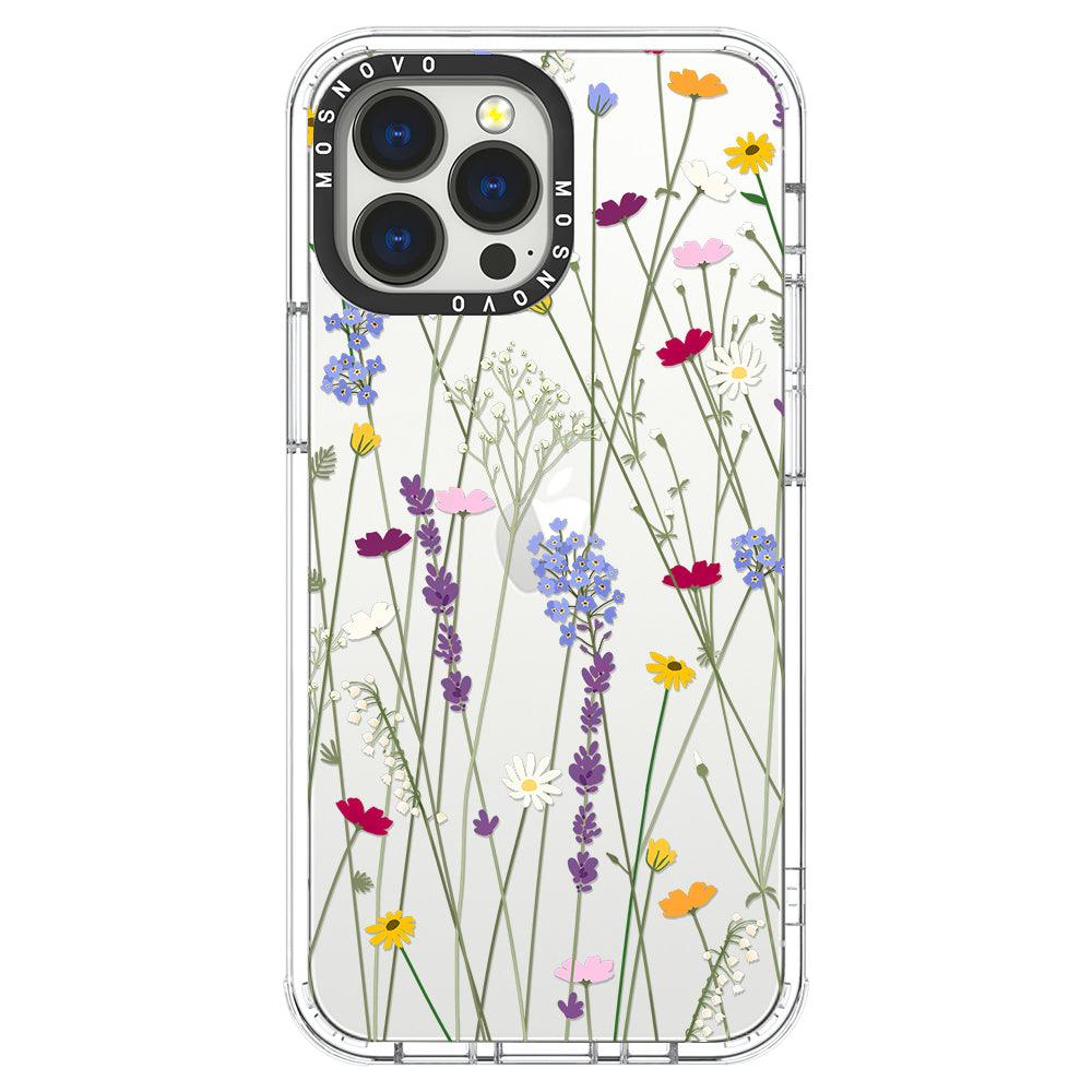 Floral Garden Lavender Daisy Flower Phone Case - iPhone 13 Pro Max Case - MOSNOVO
