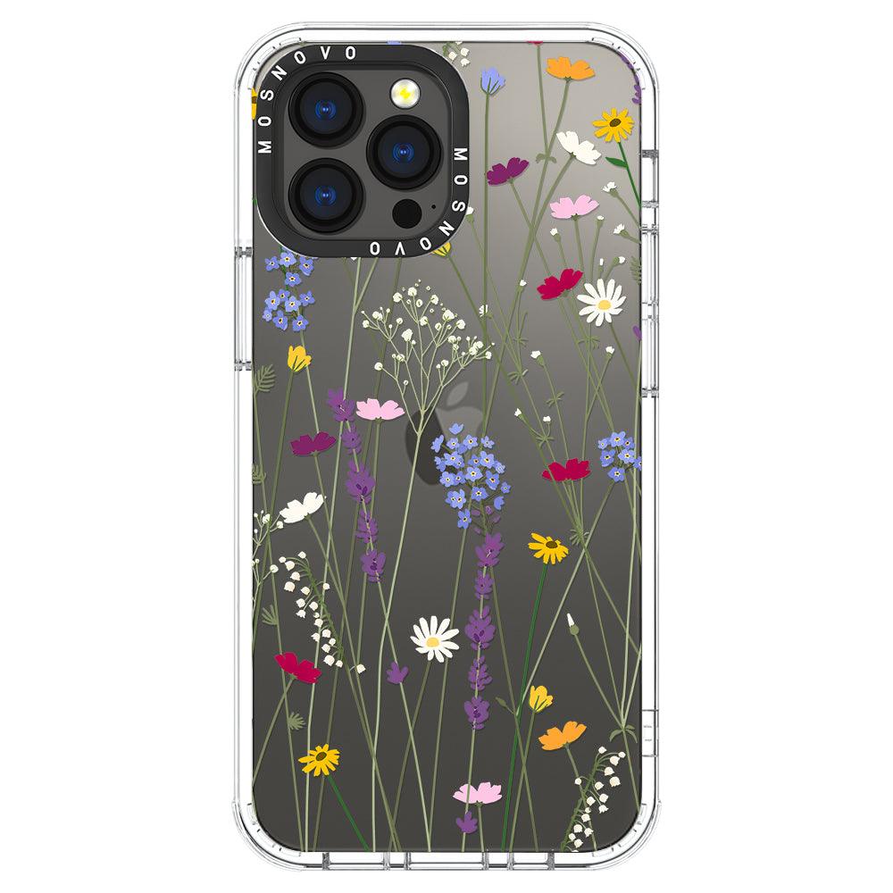 Floral Garden Lavender Daisy Flower Phone Case - iPhone 13 Pro Max Case - MOSNOVO