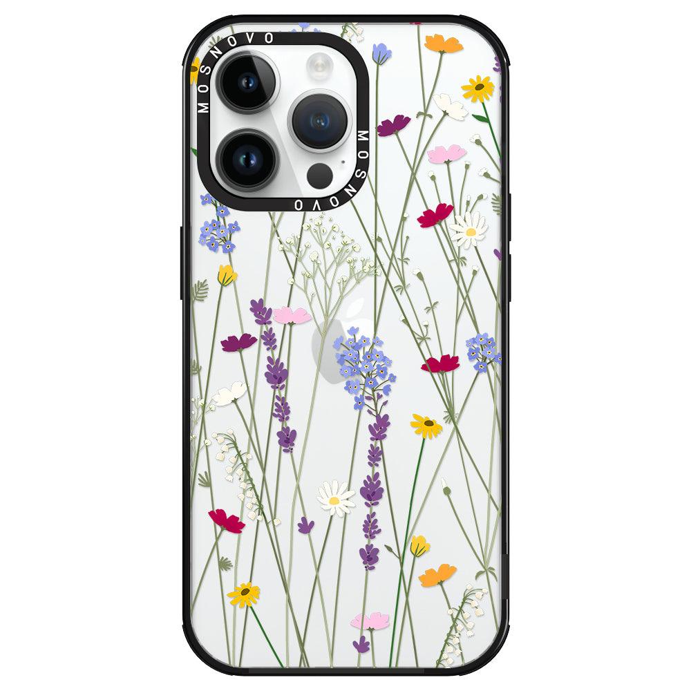Floral Garden Lavender Daisy Flower Phone Case - iPhone 14 Pro Max Case - MOSNOVO