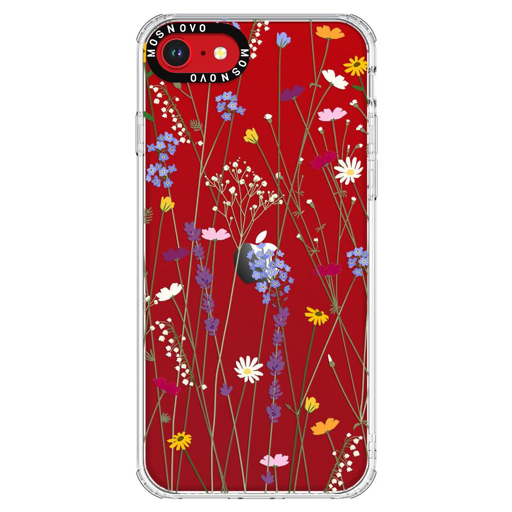 Floral Garden Lavender Daisy Flower Phone Case - iPhone SE 2022 Case - MOSNOVO