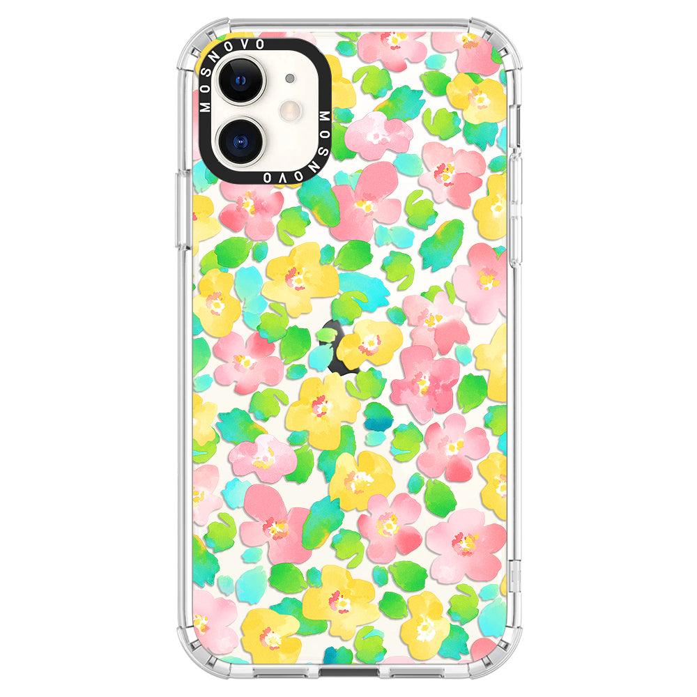 Floral Print Phone Case - iPhone 11 Case - MOSNOVO