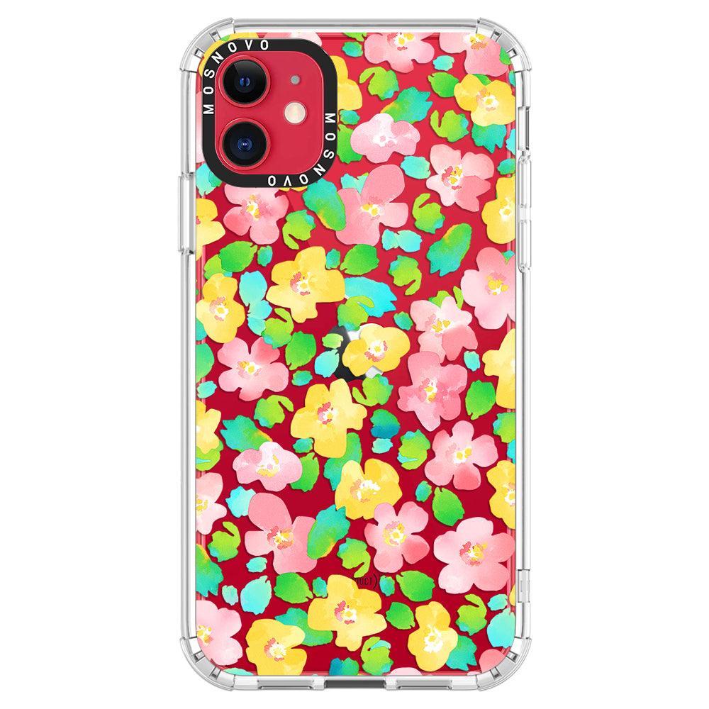 Floral Print Phone Case - iPhone 11 Case - MOSNOVO