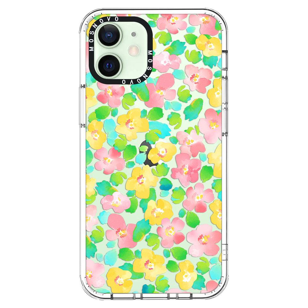 Floral Print Phone Case - iPhone 12 Case - MOSNOVO
