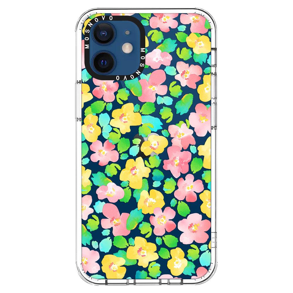 Floral Print Phone Case - iPhone 12 Case - MOSNOVO