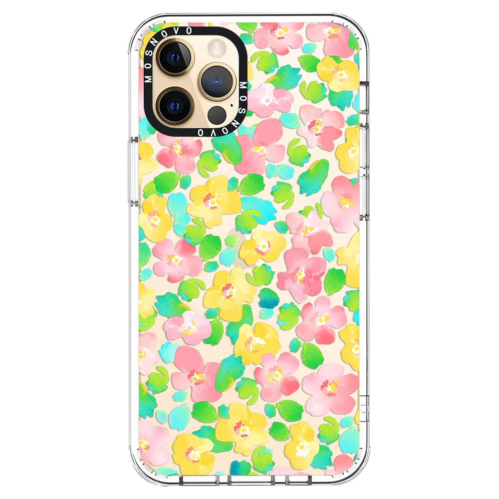 Floral Print Phone Case - iPhone 12 Pro Max Case - MOSNOVO