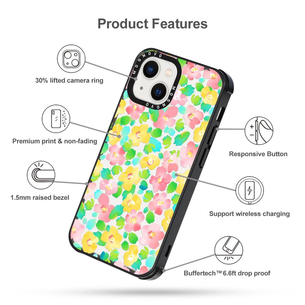 Floral Print Phone Case - iPhone 13 Case - MOSNOVO