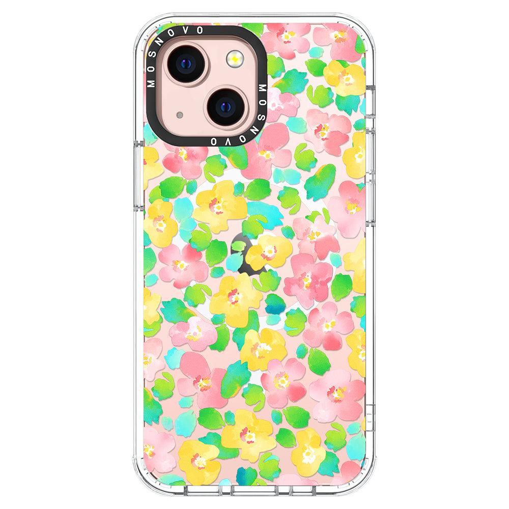 Floral Print Phone Case - iPhone 13 Case - MOSNOVO