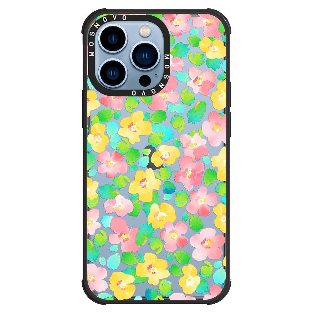 Floral Print Phone Case - iPhone 13 Pro Case - MOSNOVO