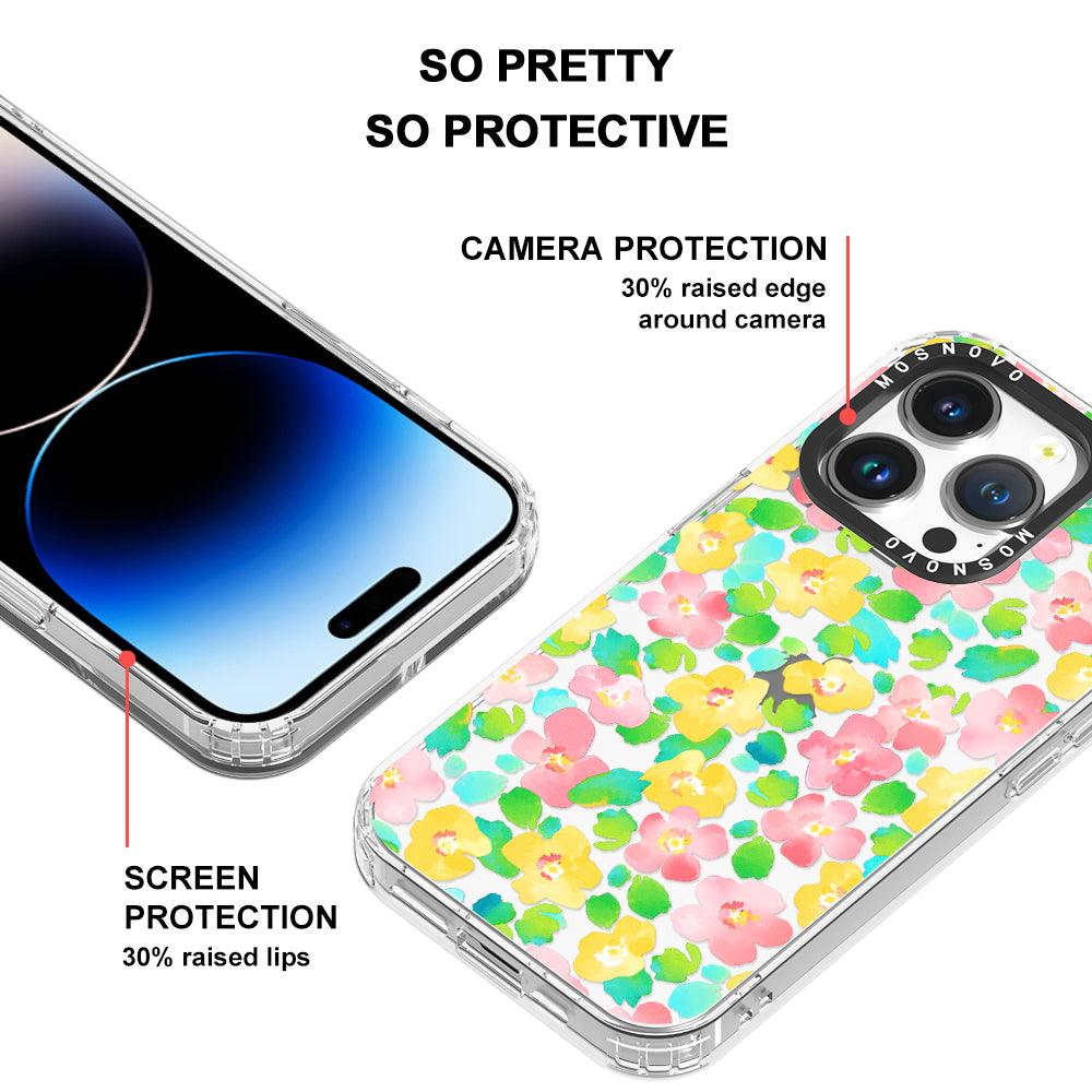 Floral Print Phone Case - iPhone 14 Pro Case - MOSNOVO
