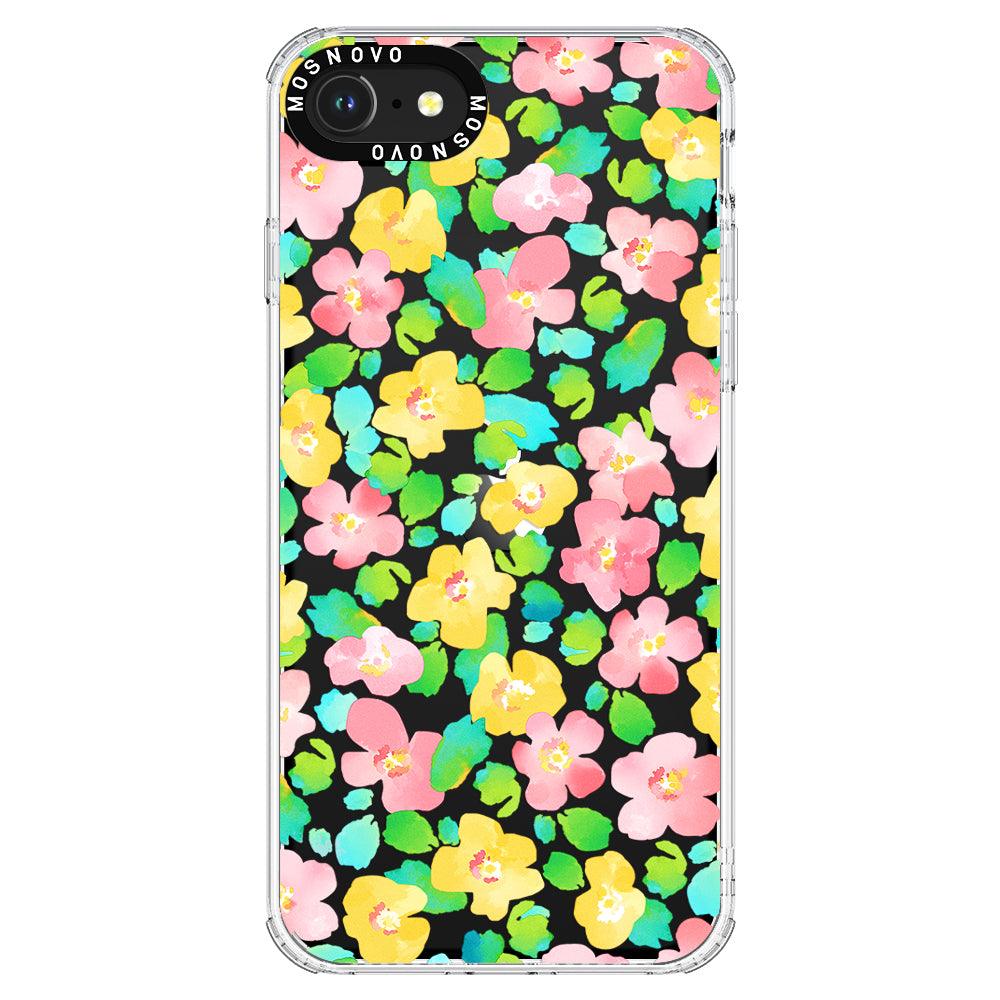 Floral Print Phone Case - iPhone SE 2020 Case - MOSNOVO