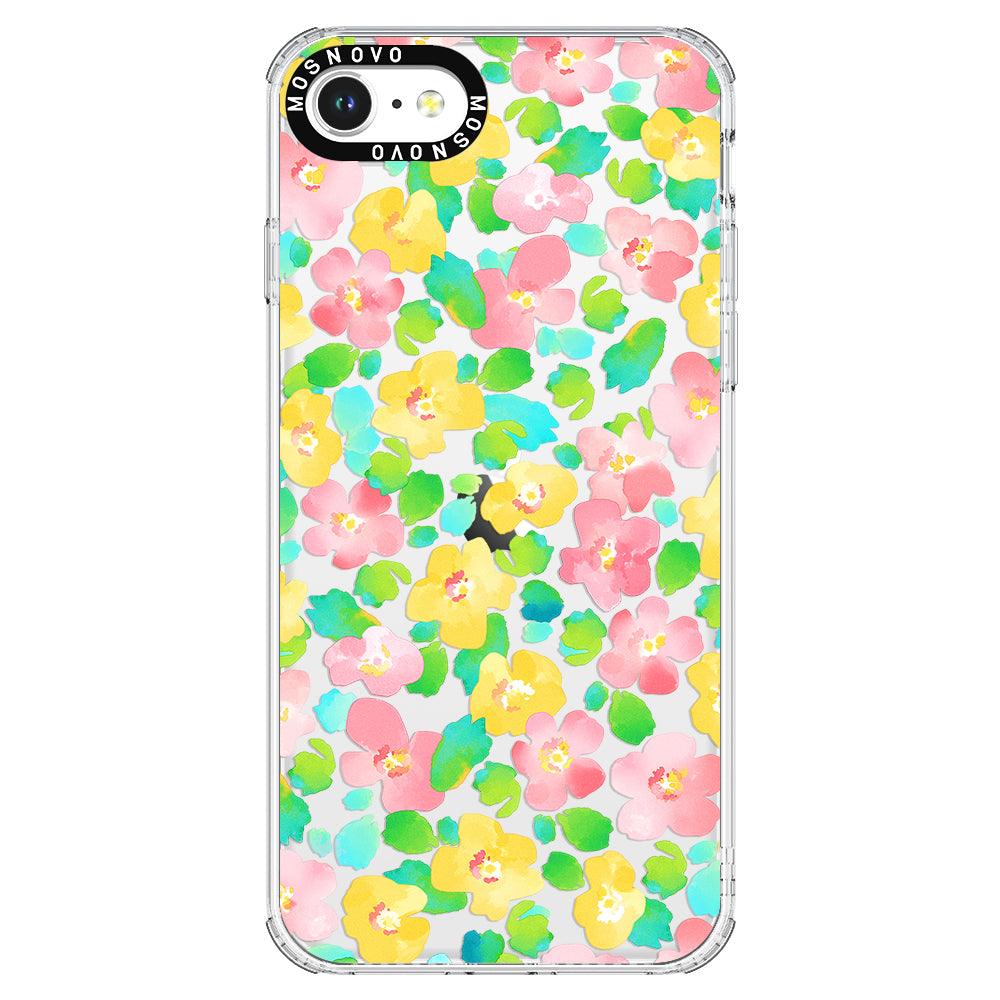 Floral Print Phone Case - iPhone SE 2022 Case - MOSNOVO