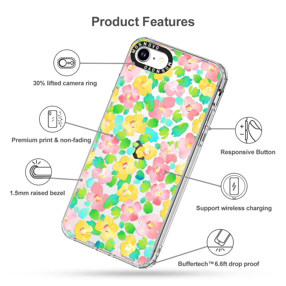 Floral Print Phone Case - iPhone SE 2022 Case - MOSNOVO