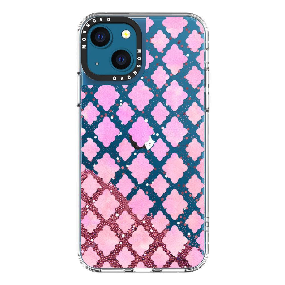 Flower Diamond Pattern Glitter Phone Case - iPhone 13 Case - MOSNOVO