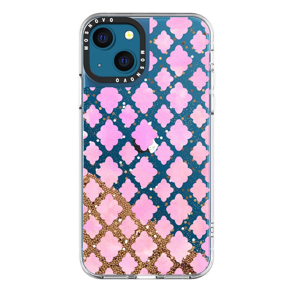 Flower Diamond Pattern Glitter Phone Case - iPhone 13 Case - MOSNOVO