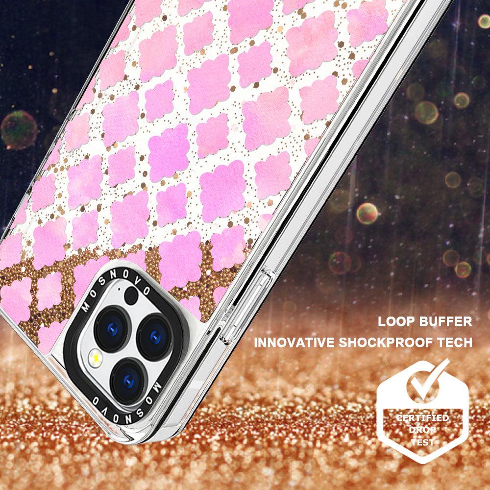 Flower Diamond Pattern Glitter Phone Case - iPhone 13 Pro Max Case - MOSNOVO