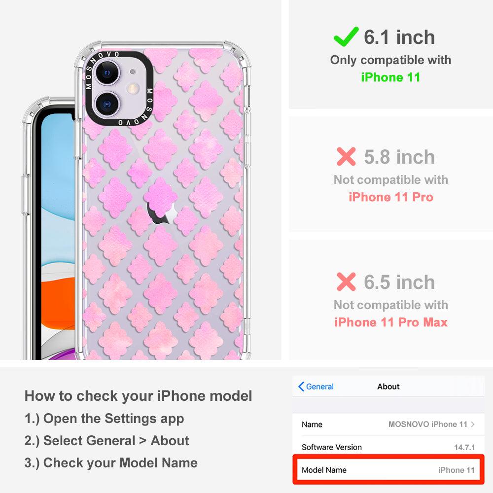 Flower Diamond Pattern Phone Case - iPhone 11 Case - MOSNOVO