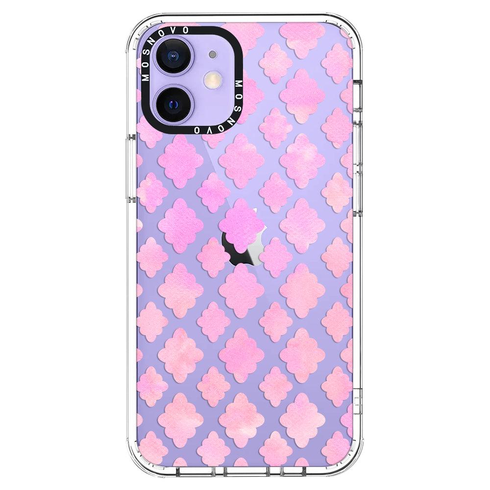 Flower Diamond Pattern Phone Case - iPhone 12 Case - MOSNOVO