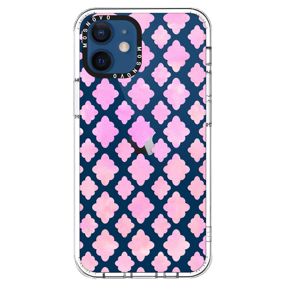 Flower Diamond Pattern Phone Case - iPhone 12 Case - MOSNOVO