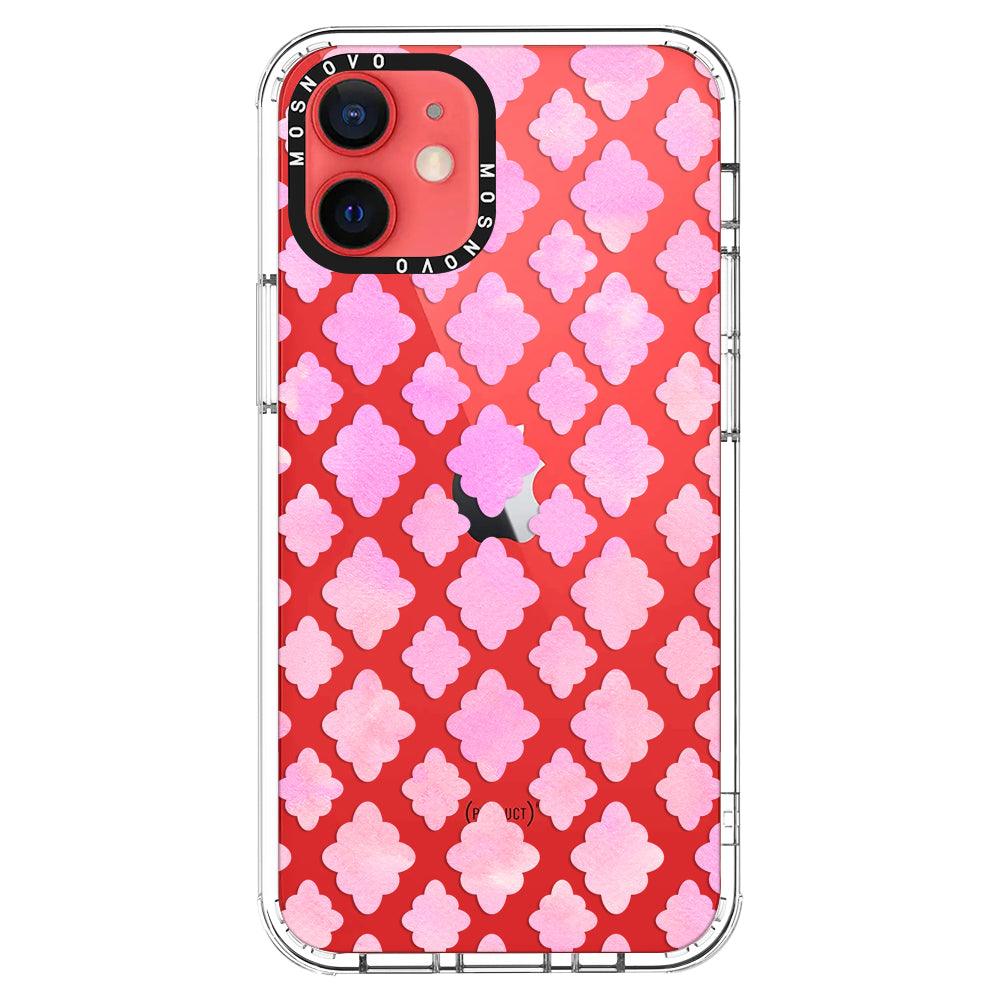 Flower Diamond Pattern Phone Case - iPhone 12 Mini Case - MOSNOVO