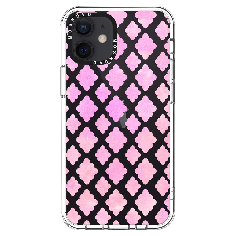 Flower Diamond Pattern Phone Case - iPhone 12 Mini Case - MOSNOVO