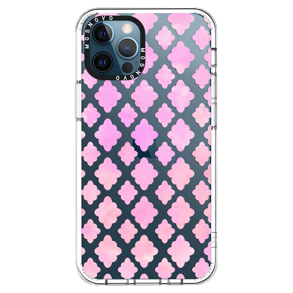 Flower Diamond Pattern Phone Case - iPhone 12 Pro Case - MOSNOVO