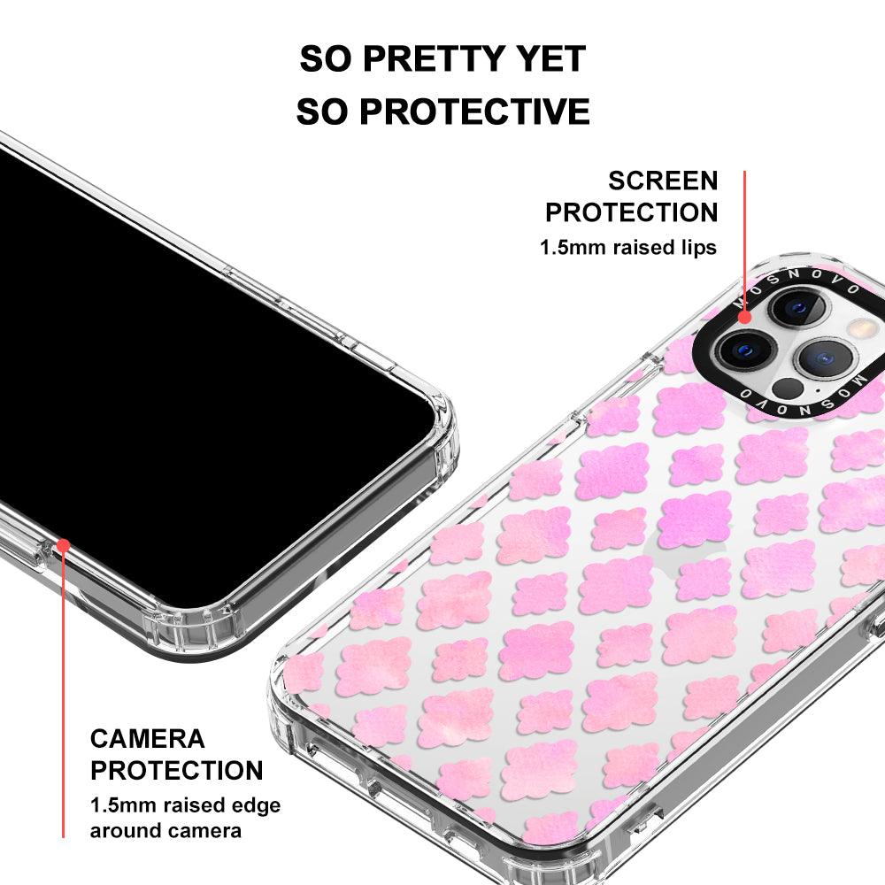 Flower Diamond Pattern Phone Case - iPhone 12 Pro Max Case - MOSNOVO
