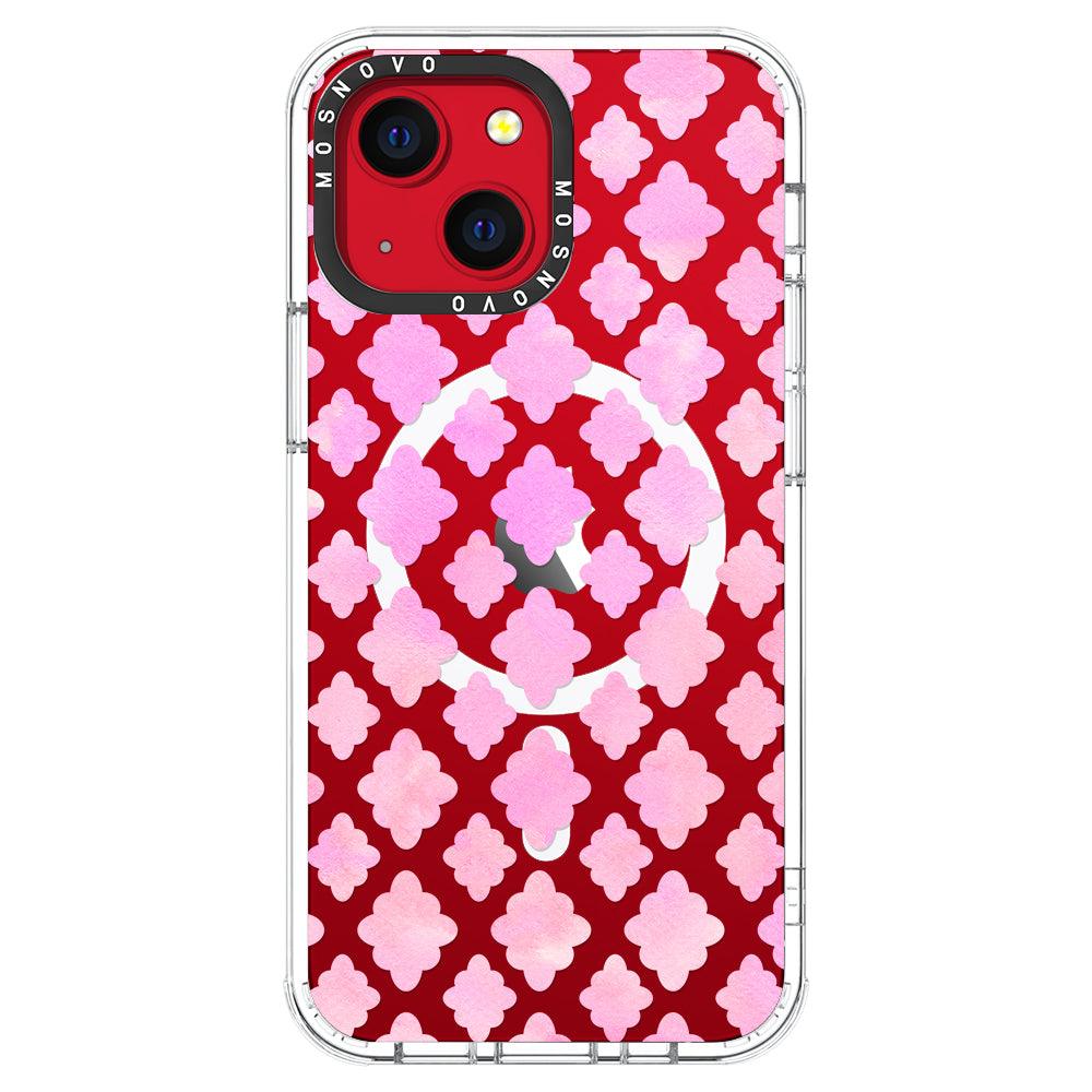Flower Diamond Pattern Phone Case - iPhone 13 Case - MOSNOVO