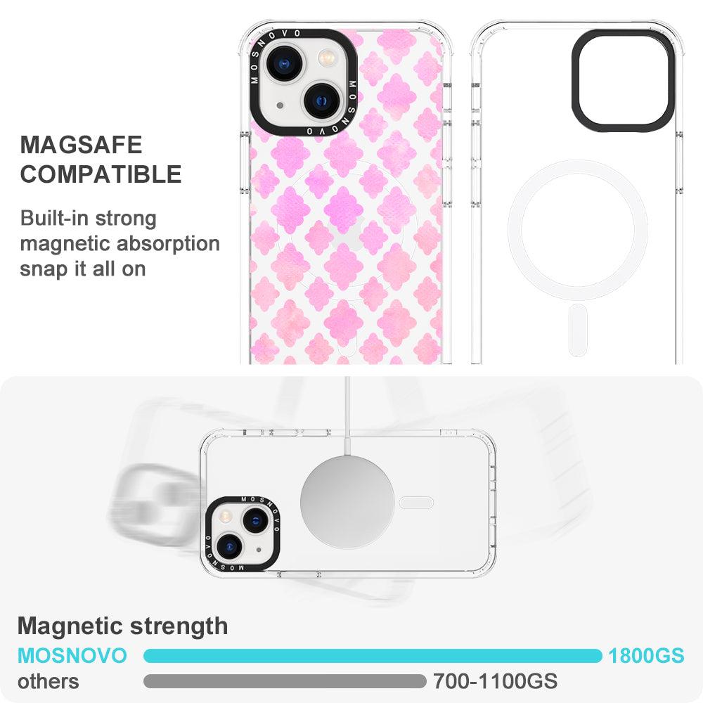 Flower Diamond Pattern Phone Case - iPhone 13 Case - MOSNOVO