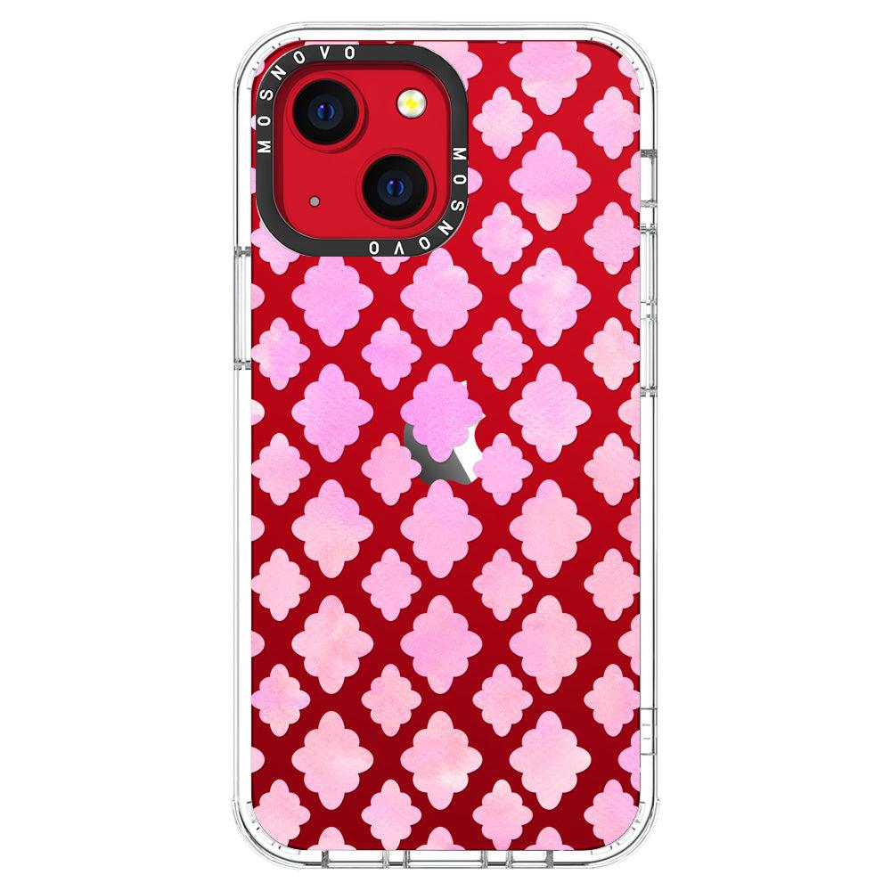 Flower Diamond Pattern Phone Case - iPhone 13 Mini Case - MOSNOVO