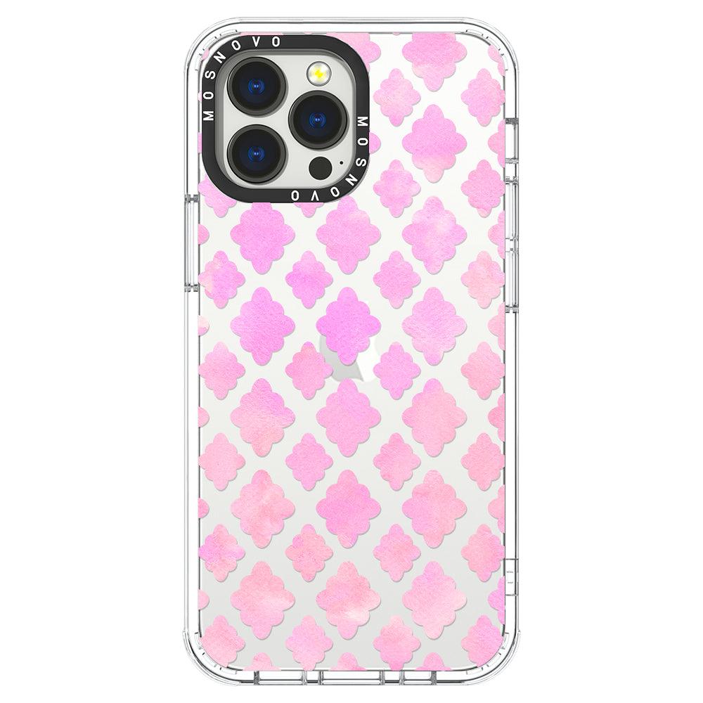 Flower Diamond Pattern Phone Case - iPhone 13 Pro Max Case - MOSNOVO